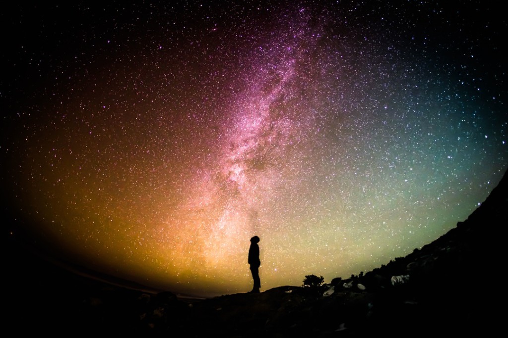 looking out in to the sky